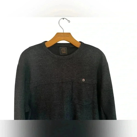 VTG 1946 Men’s Heather Grey/Black  Long Sleeved Shirt Size XL - Picture 3 of 10